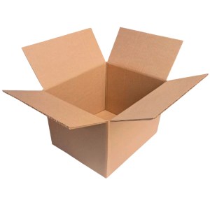 Caja rectangular de cartón corrugado 30x25x20 doble canal kraft ideal para mudanza y ecommerce