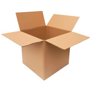 Cajas de cartón corrugado 32 ECT, doble canal tipo RSC con liner kraft, 46 x 46 x 46 cm – ideal para envíos, ecommerce, mudanzas y uso industrial.
