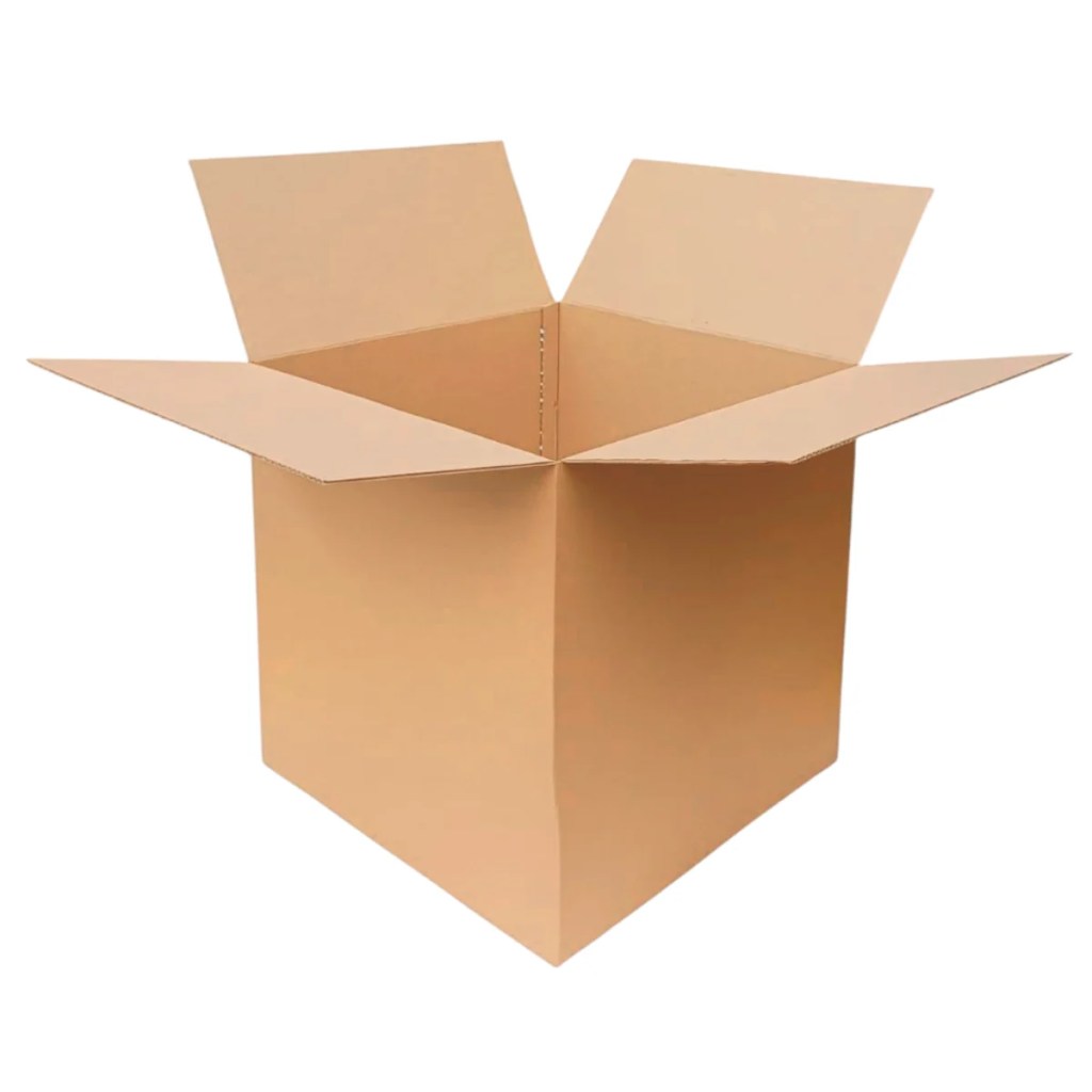 Cajas de cartón corrugado 32 ECT, doble canal tipo RSC con liner kraft, 61 x 61 x 61 cm – ideal para envíos, ecommerce, mudanzas y uso industrial.