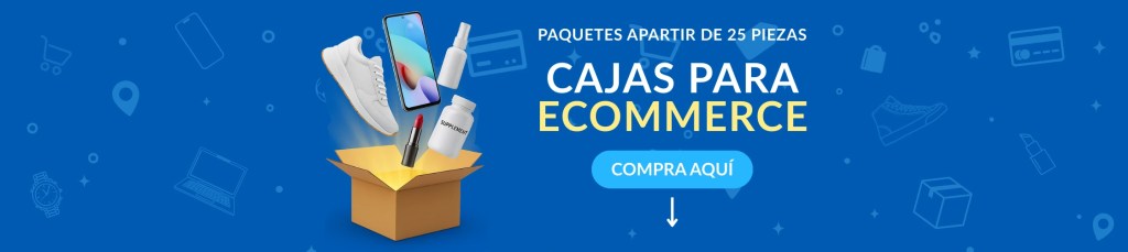 Banner de cajas de cartón resistentes para ecommerce y envíos online
