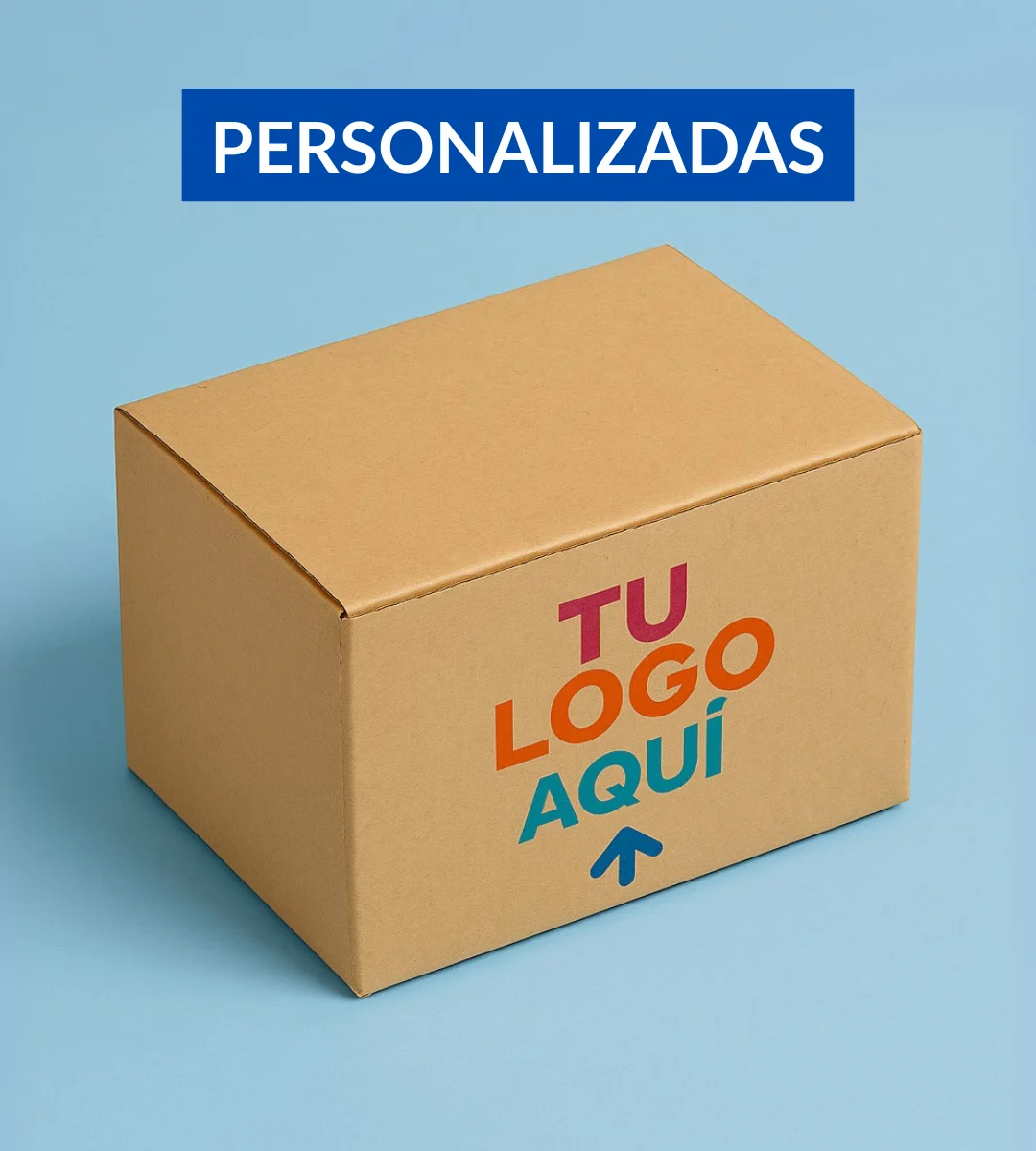 Caja de cartón personalizada con impresión de logo para ecommerce y presentación de productos